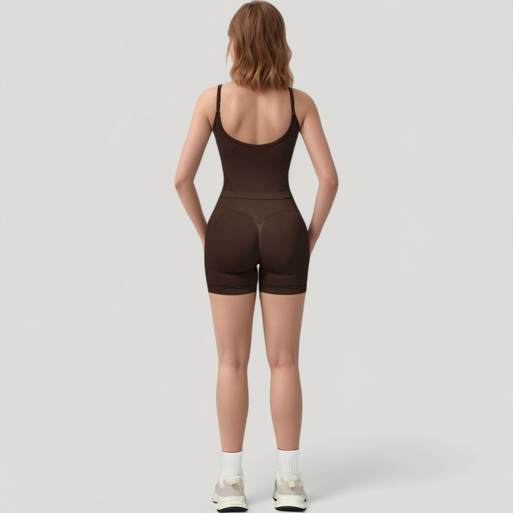 Anna-Kaci Active Women's Seamless Activewear Tank Top with Adjustable Spaghetti Straps and Fitted Contour Design