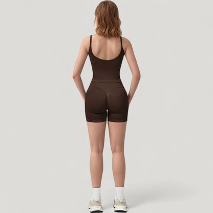 Anna-Kaci Active Women's Seamless Activewear Tank Top with Adjustable Spaghetti Straps and Fitted Contour Design