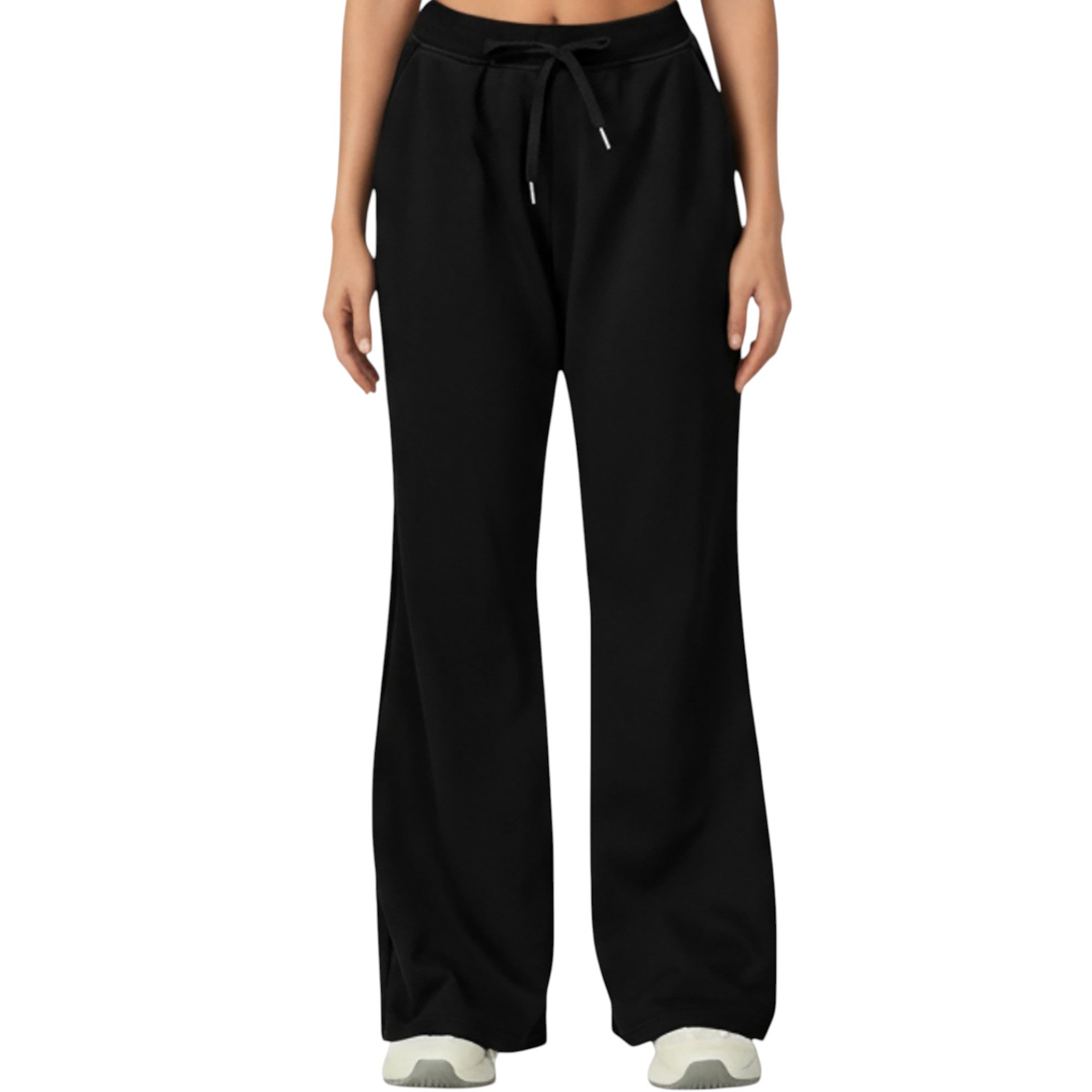 Anna-Kaci Active Women's Wide Leg High Waist Drawstring Pants with Relaxed Fit and Soft Stretch Fabric