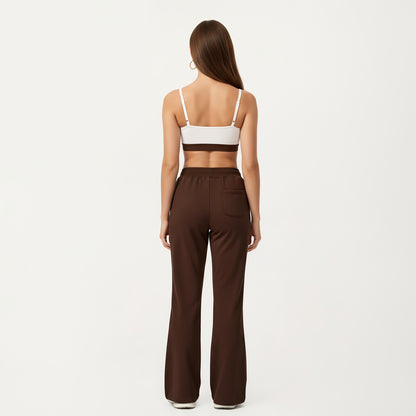 Anna-Kaci Active Women's Wide Leg High Waist Drawstring Pants with Relaxed Fit and Soft Stretch Fabric