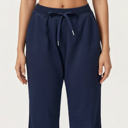 Anna-Kaci Active Women's Wide Leg High Waist Drawstring Pants with Relaxed Fit and Soft Stretch Fabric