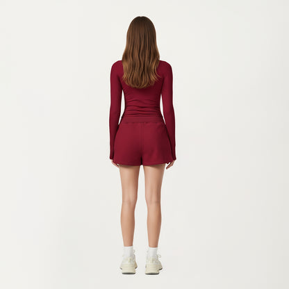 Anna-Kaci Active Women's High Waist Drawstring Athletic Shorts with Soft Stretch Fabric and Side Pockets