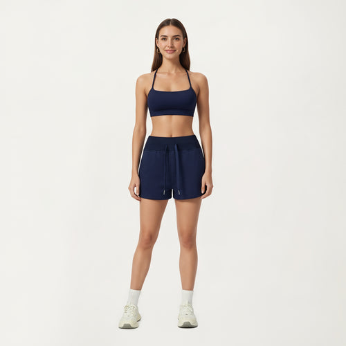 Anna-Kaci Active Women's High Waist Drawstring Athletic Shorts with Soft Stretch Fabric and Side Pockets