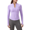 Anna-Kaci Active Women's Long Sleeve Half-Zip Slim Fit Active Jacket with Thumbhole Cuffs and Mock Neck