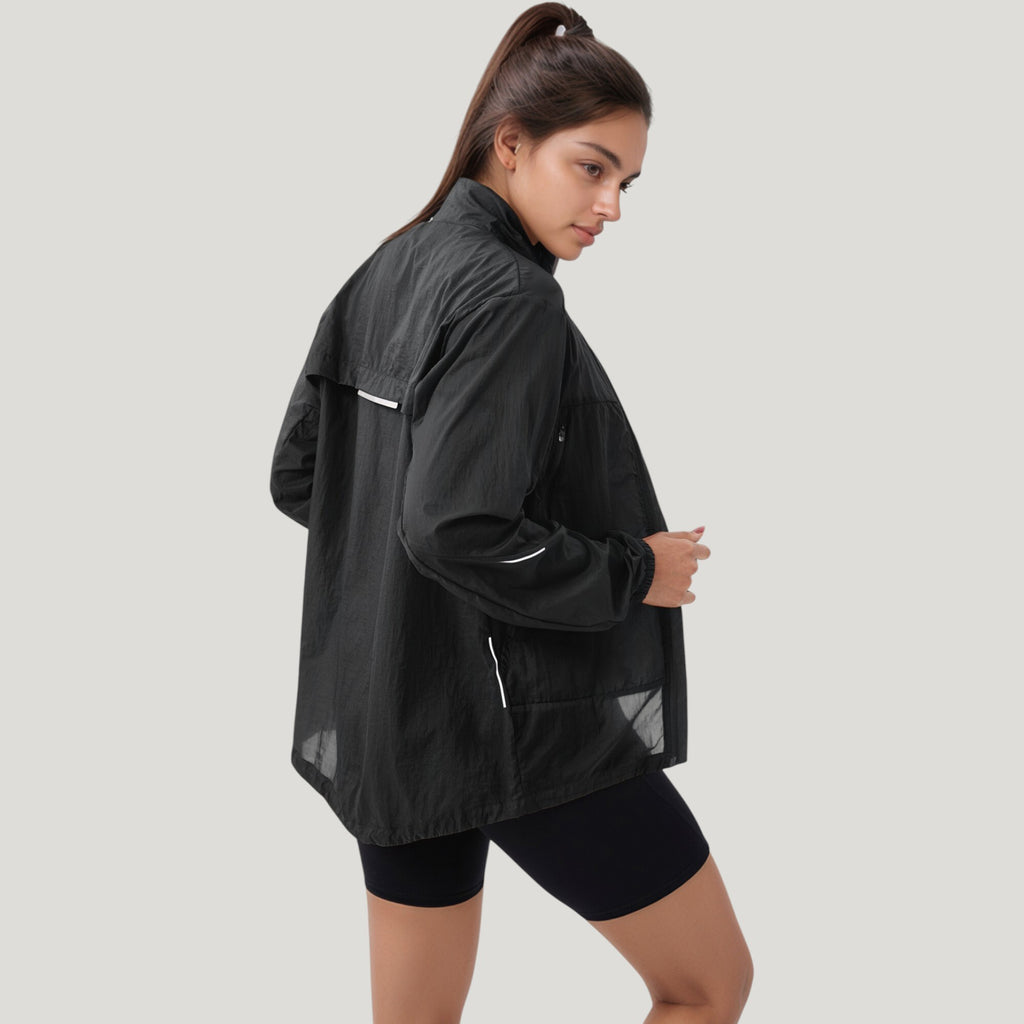 Anna-Kaci Active Women's Lightweight Full Zip Sun Protection Jacket with Long Sleeves and High Neck