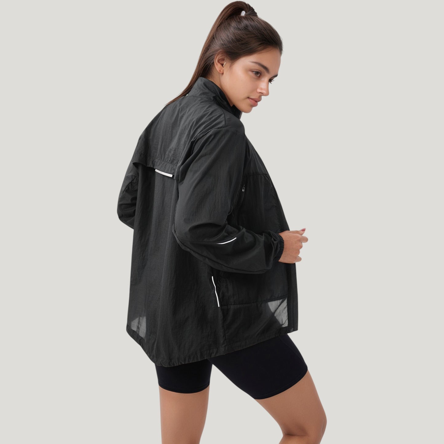 Anna-Kaci Active Women's Lightweight Full Zip Sun Protection Jacket with Long Sleeves and High Neck