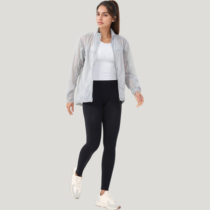 Anna-Kaci Active Women's Lightweight Full Zip Sun Protection Jacket with Long Sleeves and High Neck