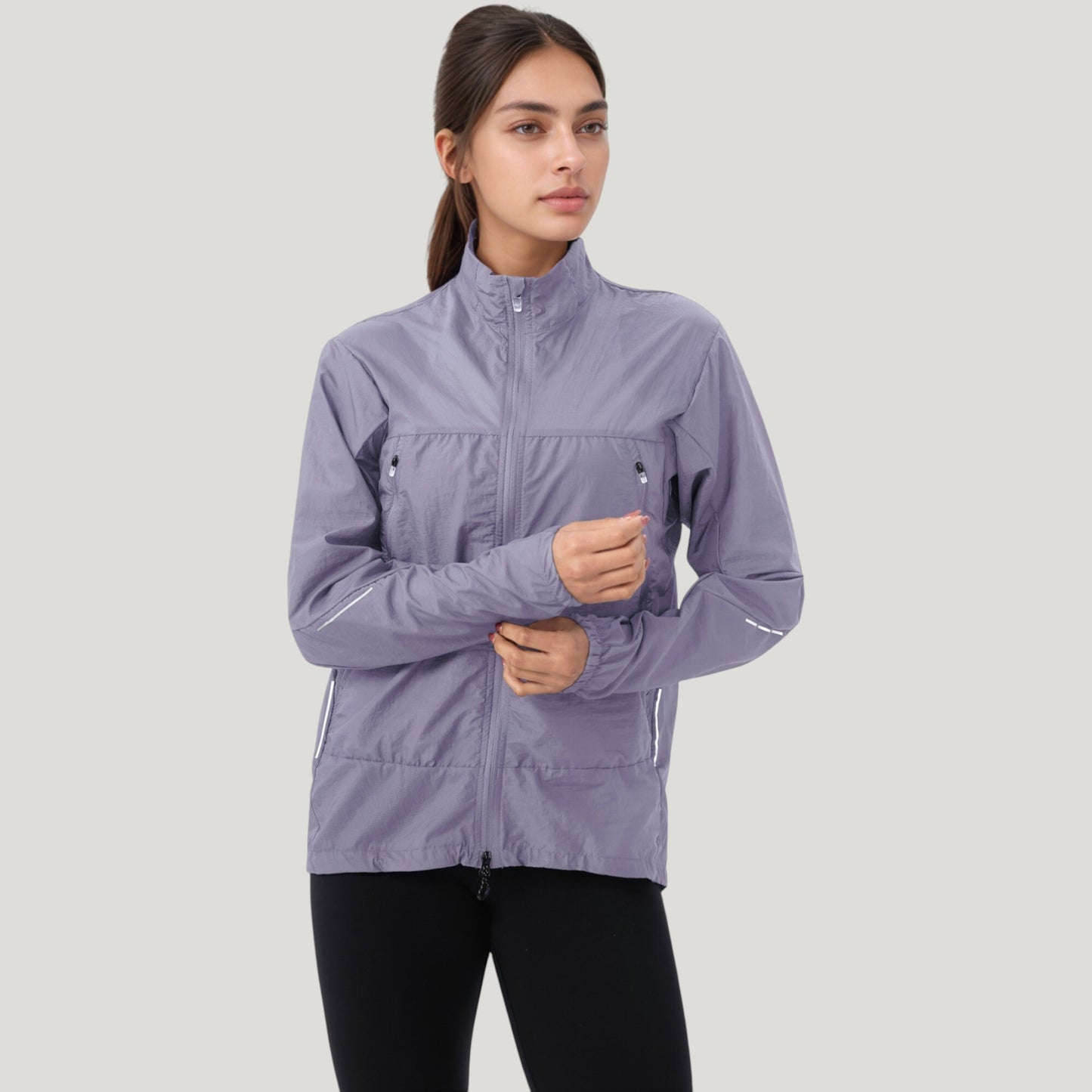 Anna-Kaci Active Women's Lightweight Full Zip Sun Protection Jacket with Long Sleeves and High Neck