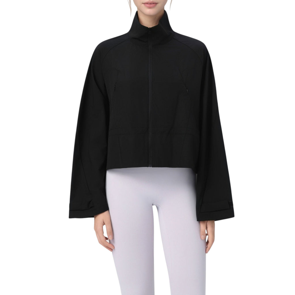 Anna-Kaci Active Women's Zip Up Lightweight Active Jacket with Stand Collar and Relaxed Fit