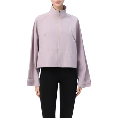 Anna-Kaci Active Women's Zip Up Lightweight Active Jacket with Stand Collar and Relaxed Fit