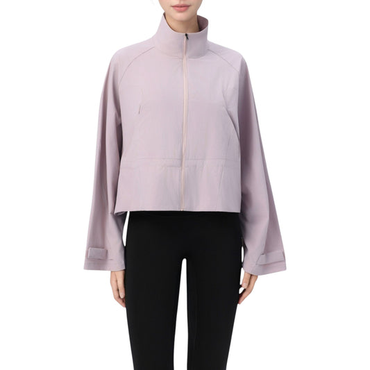 Anna-Kaci Active Women's Zip Up Lightweight Active Jacket with Stand Collar and Relaxed Fit