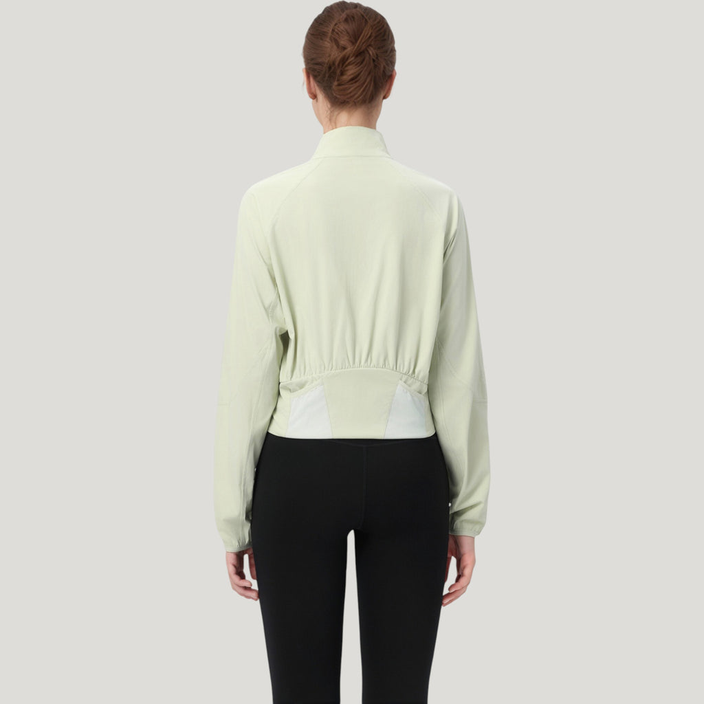 Anna-Kaci Active Women's Lightweight Zip Up Active Jacket with Stand Collar and Slim Fit