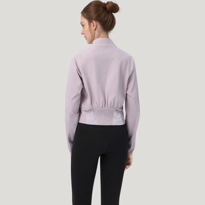 Anna-Kaci Active Women's Lightweight Zip Up Active Jacket with Stand Collar and Slim Fit