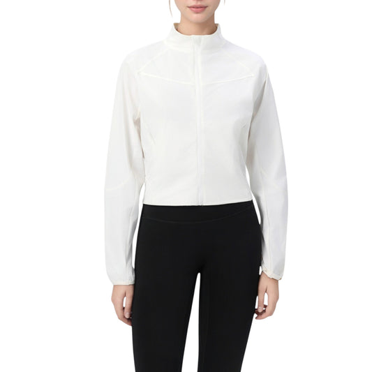 Anna-Kaci Active Women's Lightweight Zip Up Active Jacket with Stand Collar and Slim Fit
