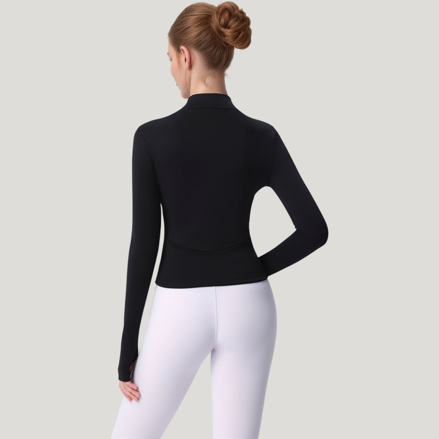 Anna-Kaci Active Women's Long Sleeve Full Zip Athletic Jacket with Thumbholes and Fitted Silhouette