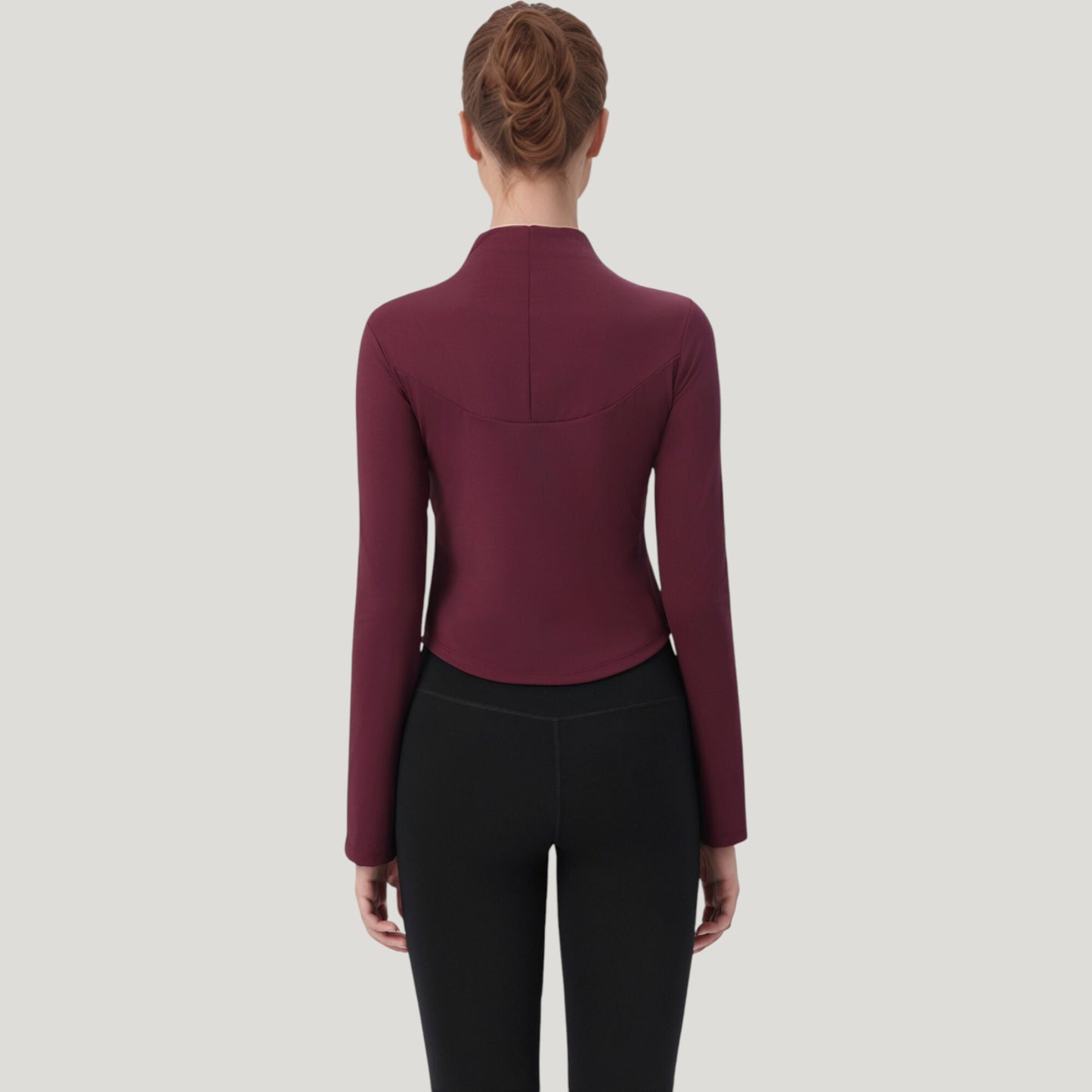 Anna-Kaci Active Women's Long Sleeve Active Top with Half Zip Front and Slim Fit Design