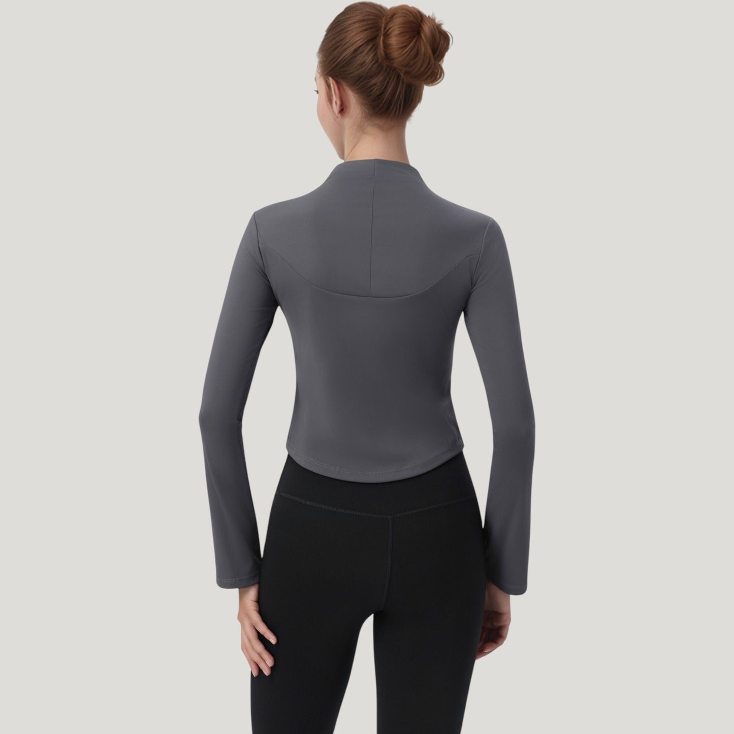 Anna-Kaci Active Women's Long Sleeve Active Top with Half Zip Front and Slim Fit Design