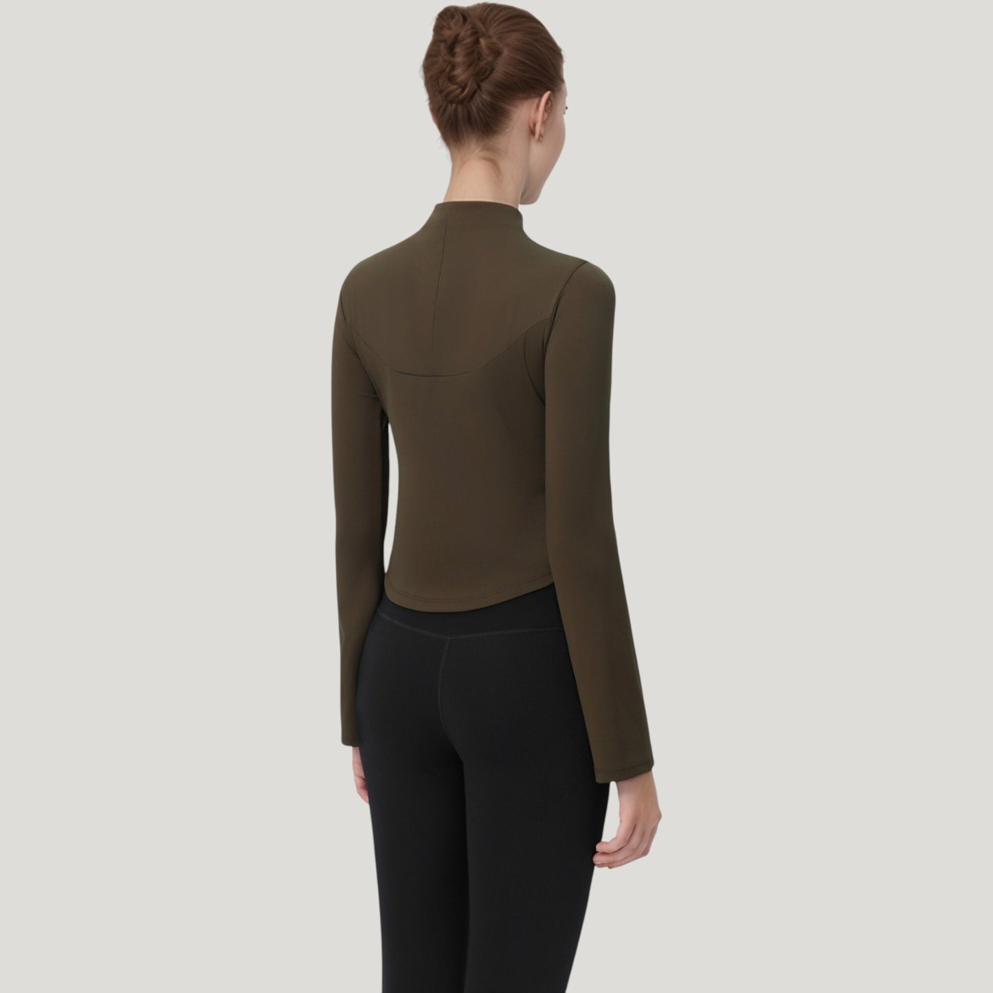 Anna-Kaci Active Women's Long Sleeve Active Top with Half Zip Front and Slim Fit Design