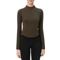 Anna-Kaci Active Women's Long Sleeve Active Top with Half Zip Front and Slim Fit Design