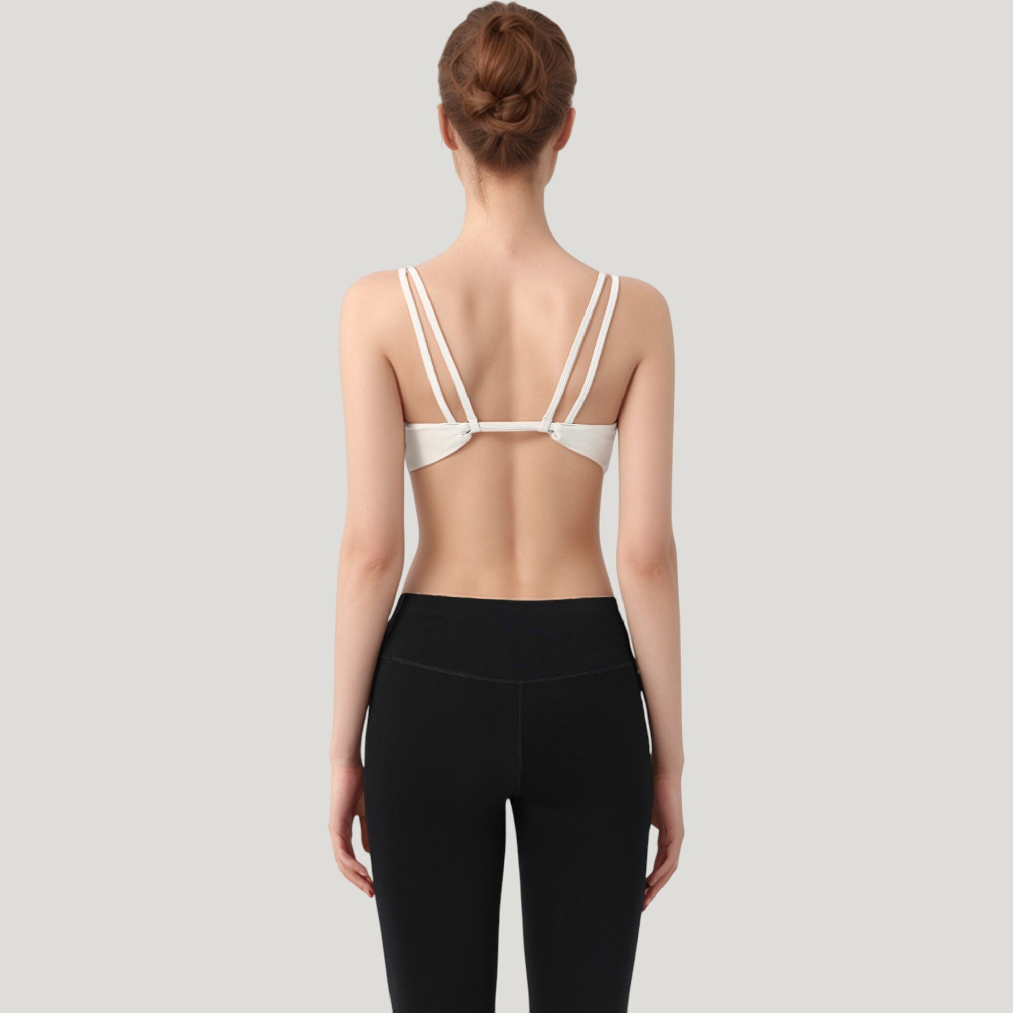 Anna-Kaci Active Women's Scoop Neck Sports Bra with Wide Straps and Seamless Design