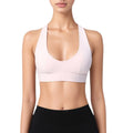 Anna-Kaci Active Women's Low Scoop Neck Sports Bra with Open Back Strap Design and Supportive Elastic Band