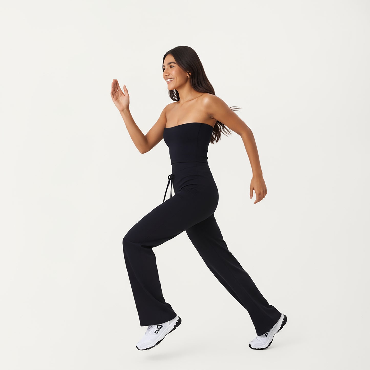 Anna-Kaci Active Women's High Waist Wide Leg Pants with Drawstring Tie and Soft Stretch Fabric