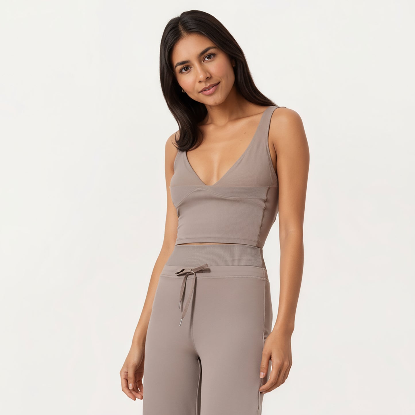 Anna-Kaci Active Women's High Waist Wide Leg Pants with Drawstring Tie and Soft Stretch Fabric
