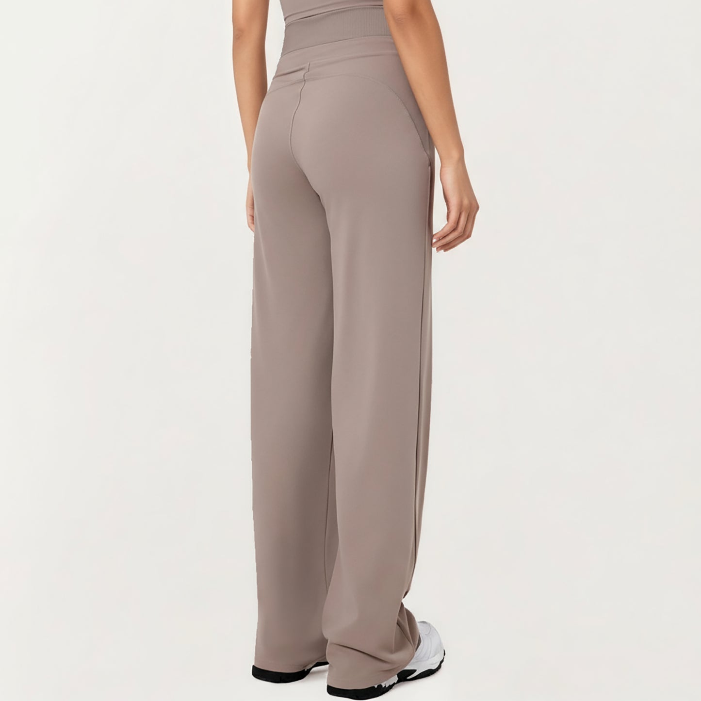 Anna-Kaci Active Women's High Waist Wide Leg Pants with Drawstring Tie and Soft Stretch Fabric