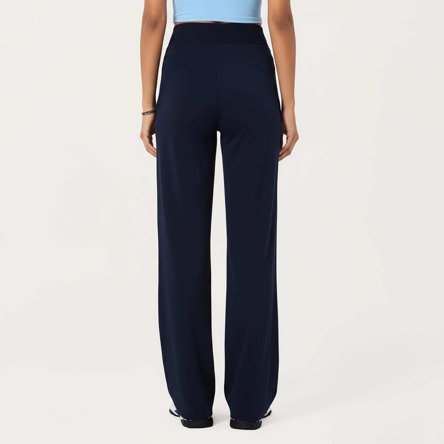 Anna-Kaci Active Women's High Waist Wide Leg Pants with Drawstring Tie and Soft Stretch Fabric