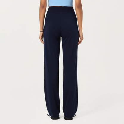 Anna-Kaci Active Women's High Waist Wide Leg Pants with Drawstring Tie and Soft Stretch Fabric