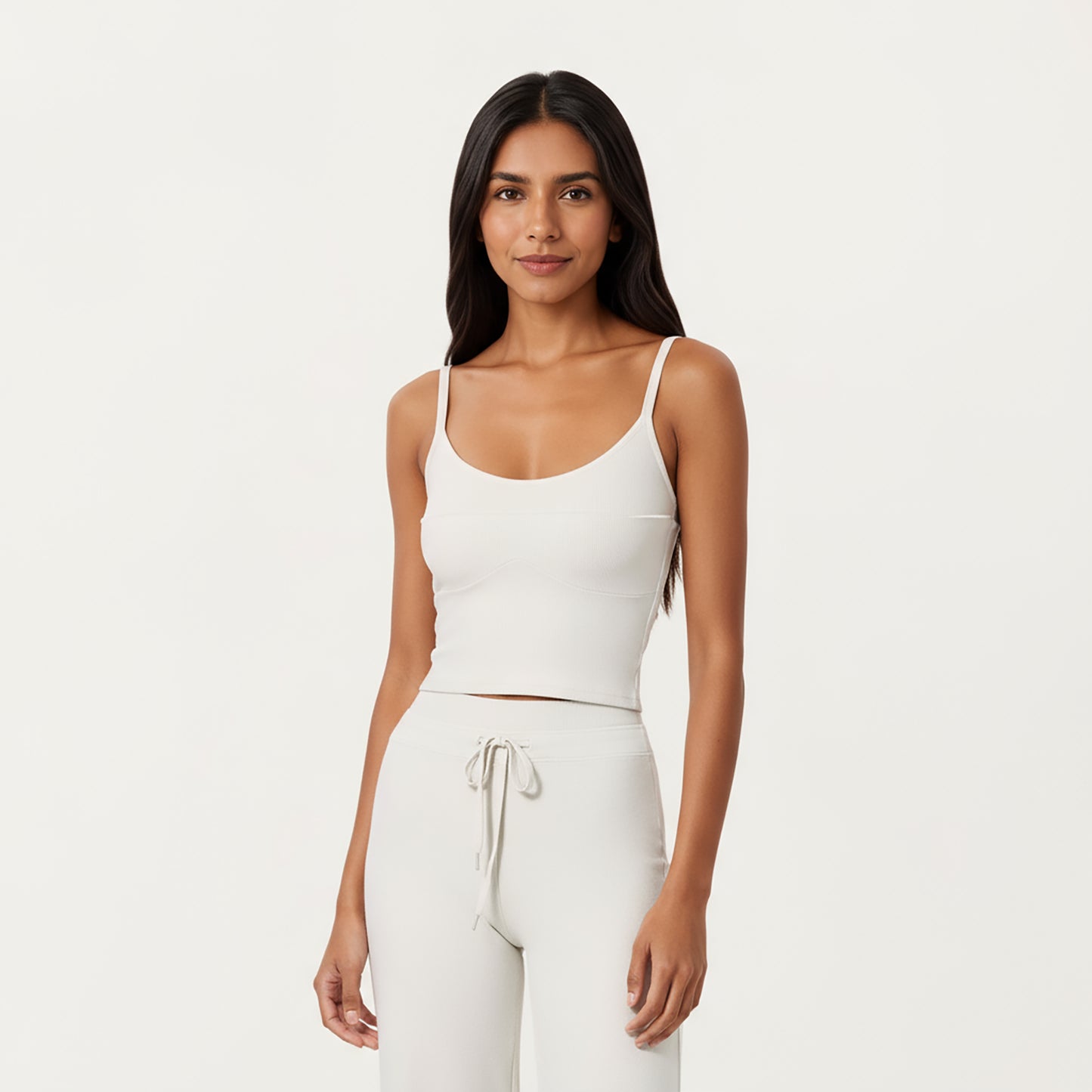 Anna-Kaci Active Women's High Waist Wide Leg Pants with Drawstring Tie and Soft Stretch Fabric