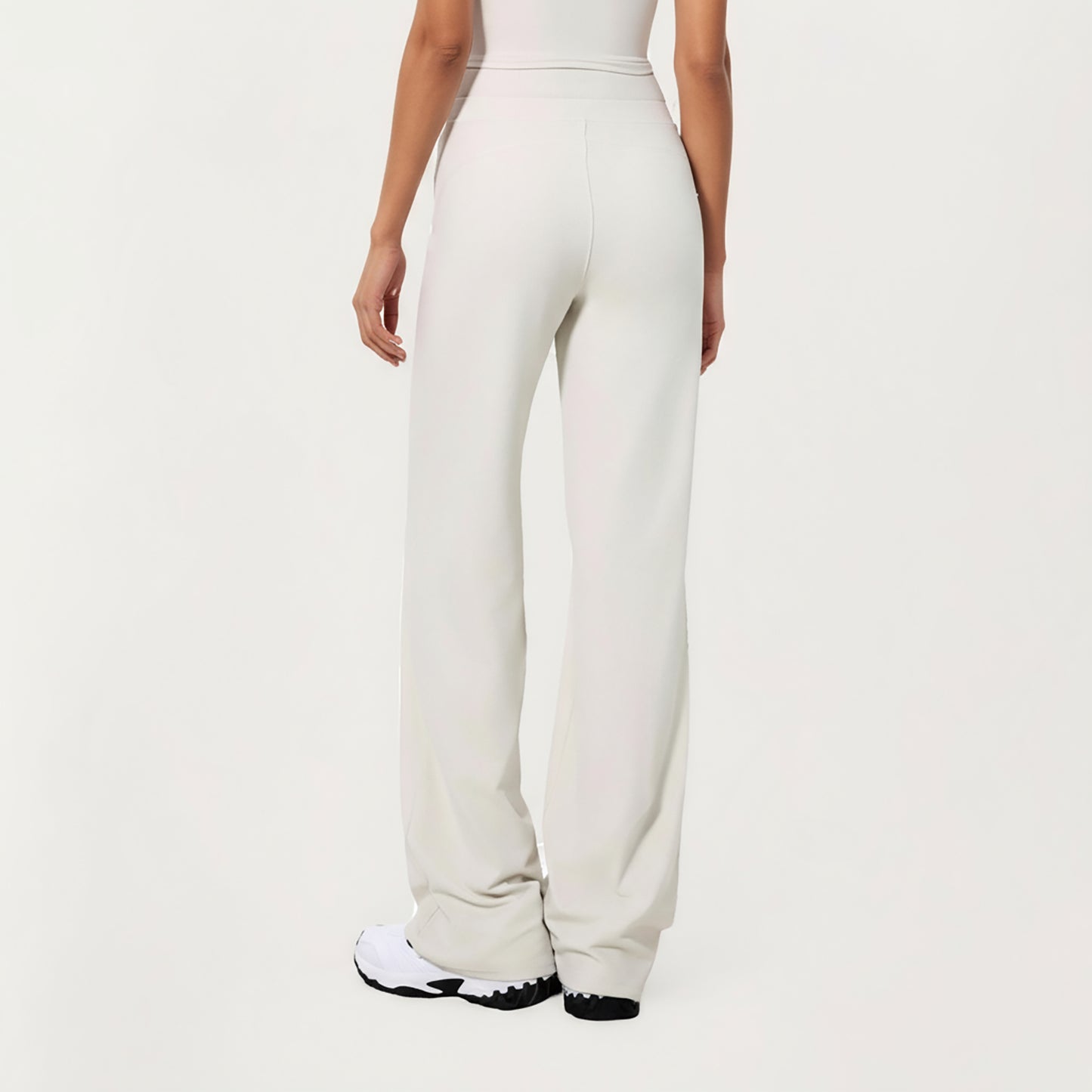 Anna-Kaci Active Women's High Waist Wide Leg Pants with Drawstring Tie and Soft Stretch Fabric