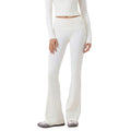 Anna-Kaci Active Women's High Waist Flare Leg Pants with Foldover Waistband and Stretch Performance Fabric