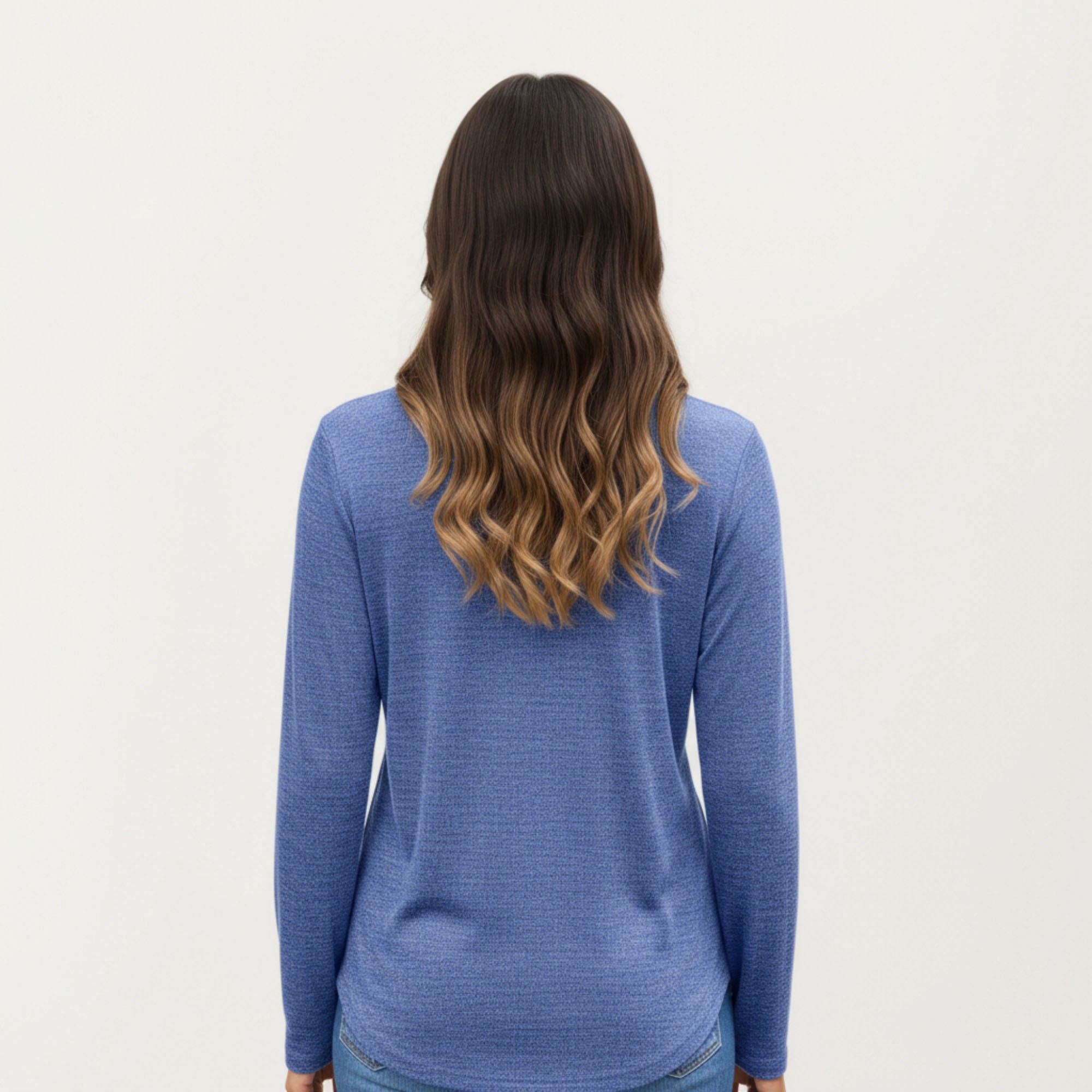 Anna-Kaci Women's Long Sleeve V-Neck Top with Subtle Front Pleat and Relaxed Fit