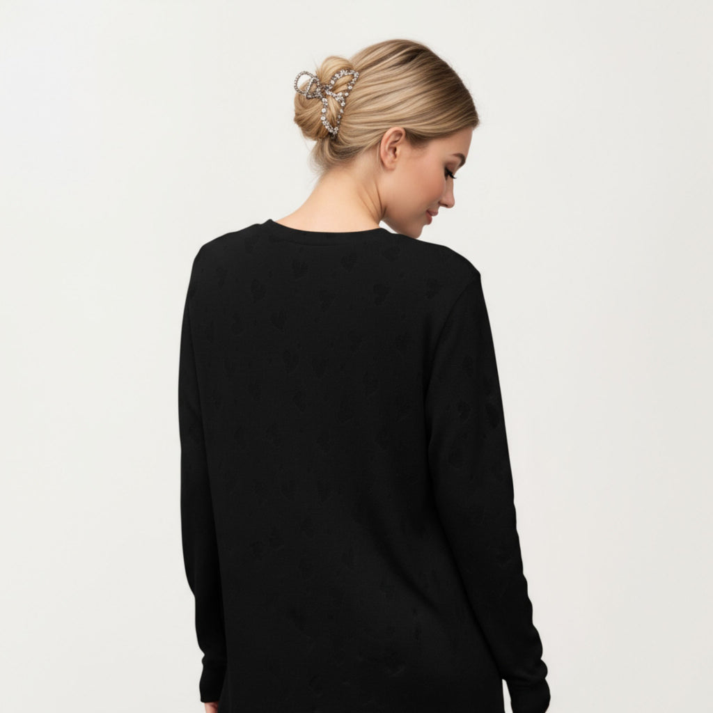 Anna-Kaci Women's Long Sleeve Oversized Pullover Top with High-Low Hem and Relaxed Fit