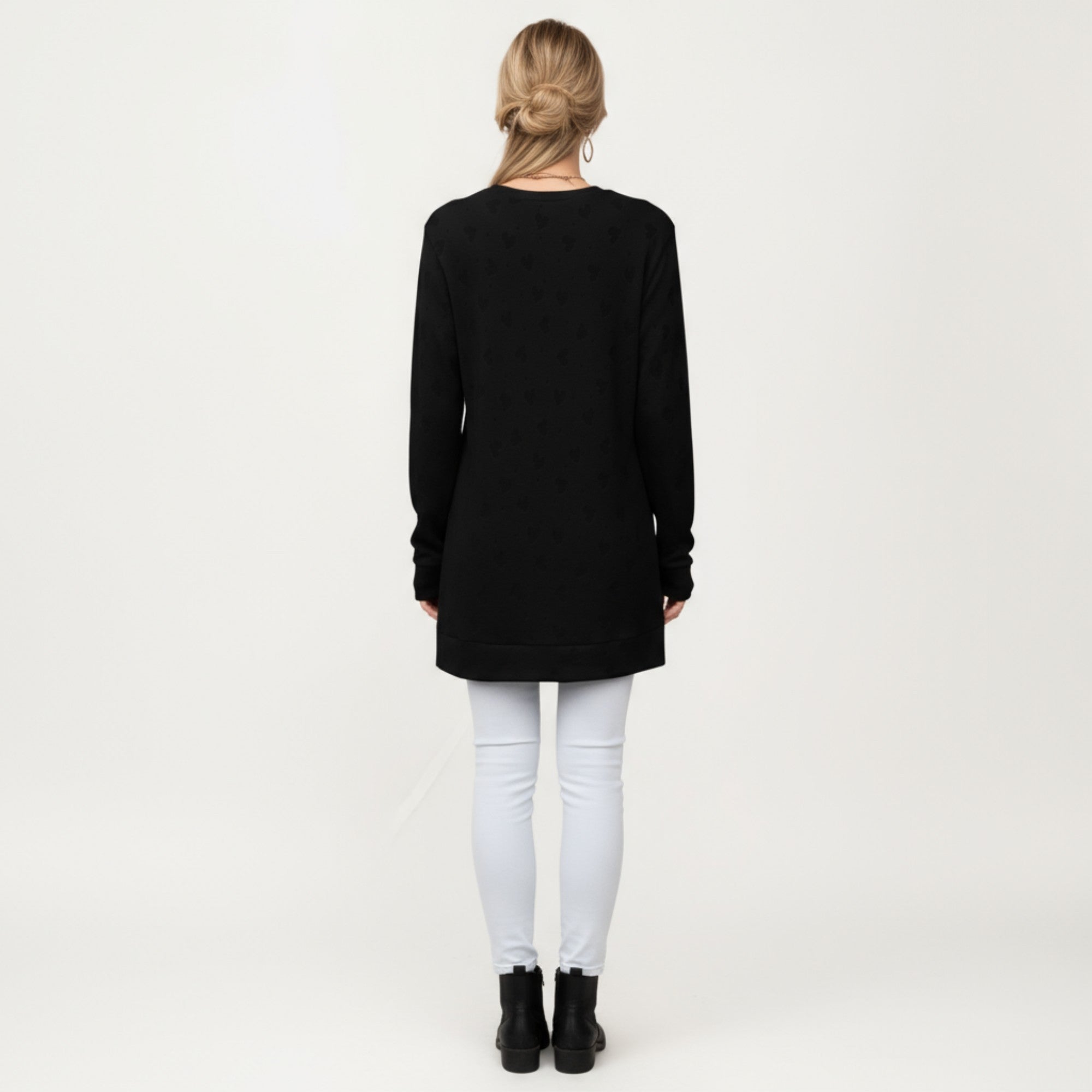 Anna-Kaci Women's Long Sleeve Oversized Pullover Top with High-Low Hem and Relaxed Fit