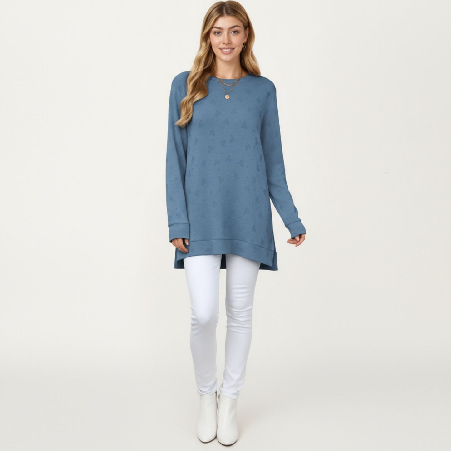 Anna-Kaci Women's Long Sleeve Oversized Pullover Top with High-Low Hem and Relaxed Fit