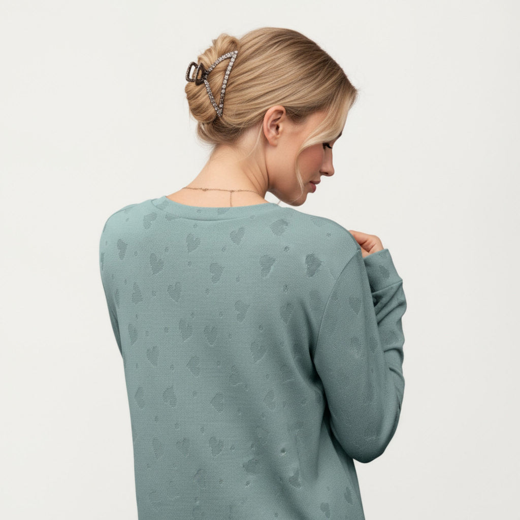 Anna-Kaci Women's Long Sleeve Oversized Pullover Top with High-Low Hem and Relaxed Fit