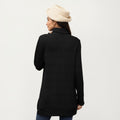 Anna-Kaci Women's Long Sleeve Collared Knit Top with Subtle Textured Pattern and Relaxed Fit