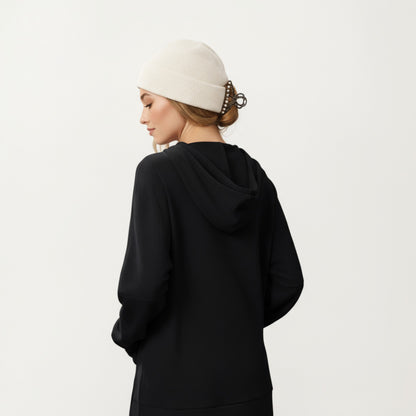 Anna-Kaci Women's Long Sleeve Pullover Hoodie with Kangaroo Pocket and Drawstring Detail