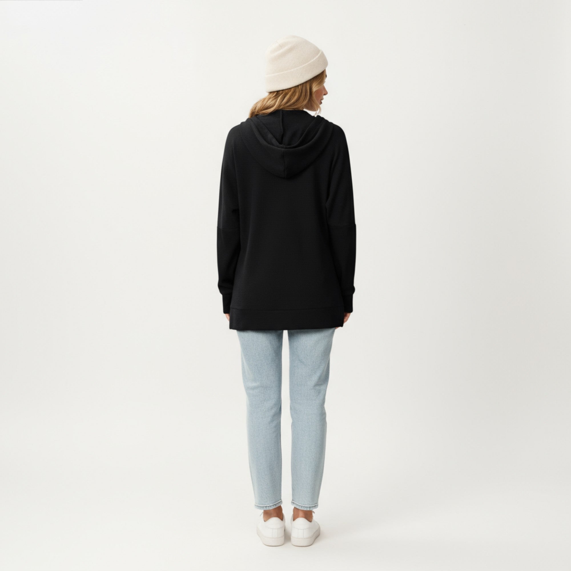 Anna-Kaci Women's Long Sleeve Pullover Hoodie with Kangaroo Pocket and Drawstring Detail