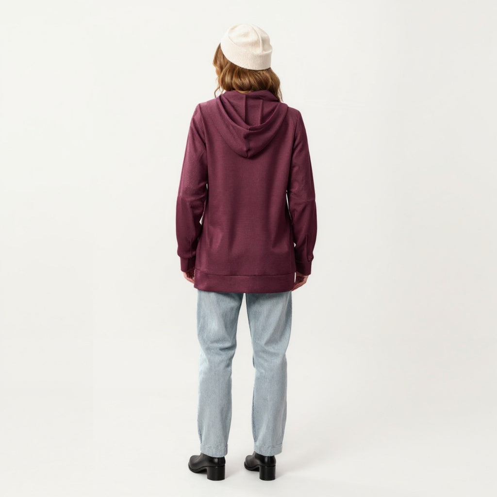 Anna-Kaci Women's Long Sleeve Pullover Hoodie with Kangaroo Pocket and Drawstring Detail