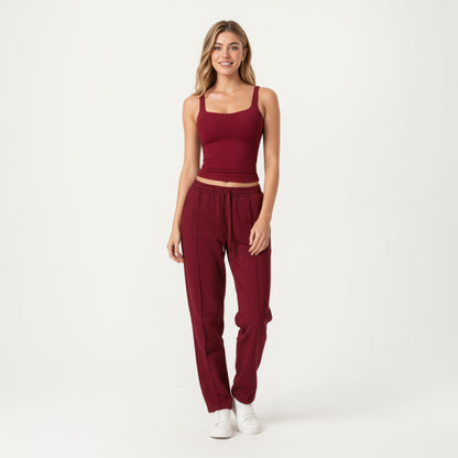 Anna-Kaci Active Women's Square Neck Ribbed Tank Top with Body-Hugging Fit