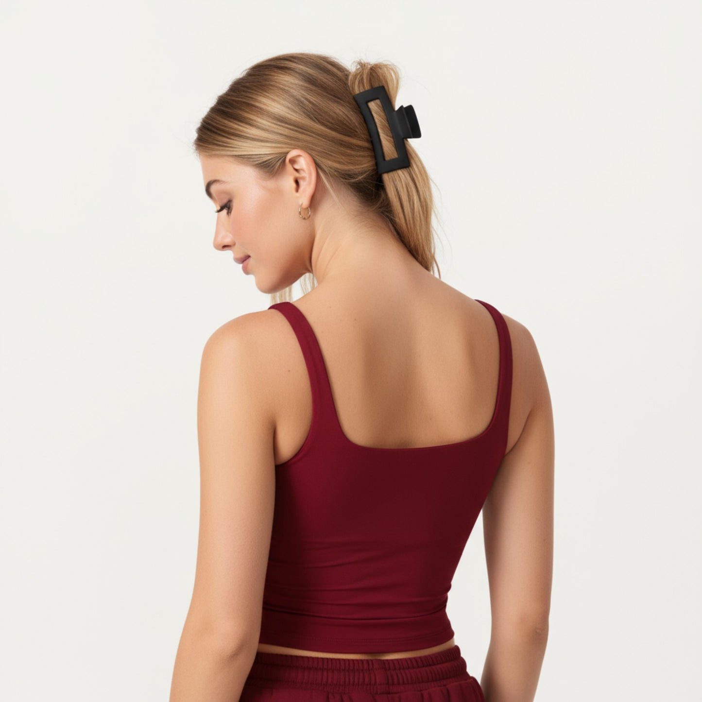 Anna-Kaci Active Women's Square Neck Ribbed Tank Top with Body-Hugging Fit