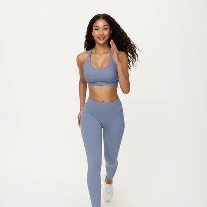 Anna-Kaci Active Women's Scoop Neck Racerback Sports Bra with Smooth Stretch Fabric and Supportive Fit