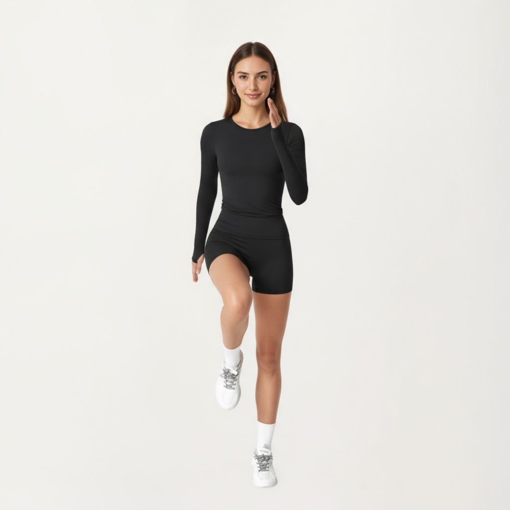 Anna-Kaci Active Women's High Waist Stretch Fit Athletic Shorts with Smooth Seam Detailing and Supportive Fabric