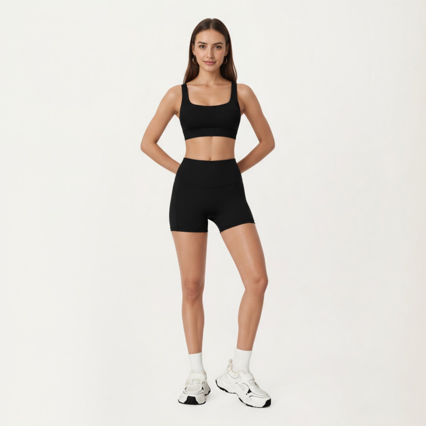 Anna-Kaci Active Women's High Waist Seam Detailed Active Shorts with Supportive Stretch Fabric and Flattering Fit