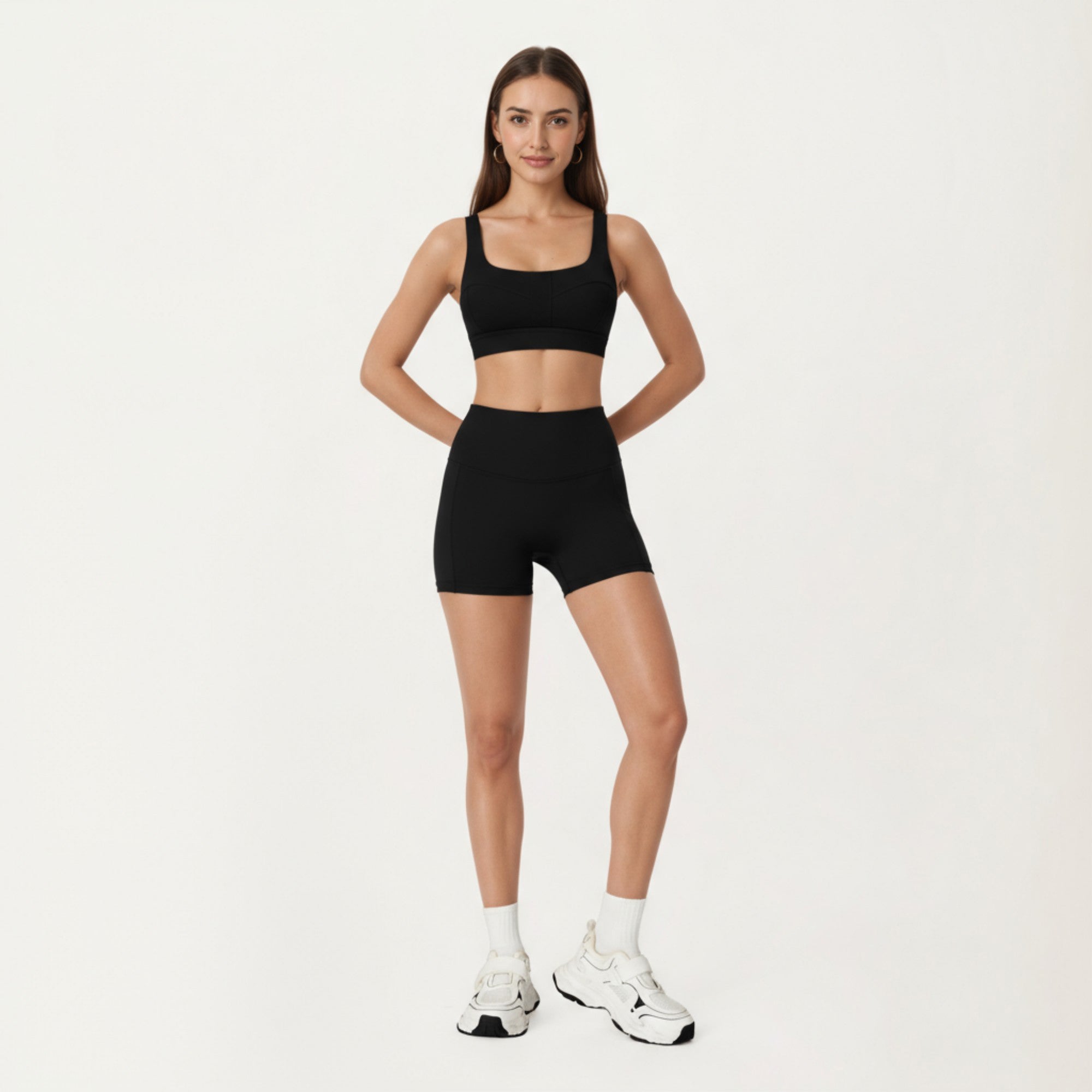 Anna-Kaci Active Women's High Waist Seam Detailed Active Shorts with Supportive Stretch Fabric and Flattering Fit