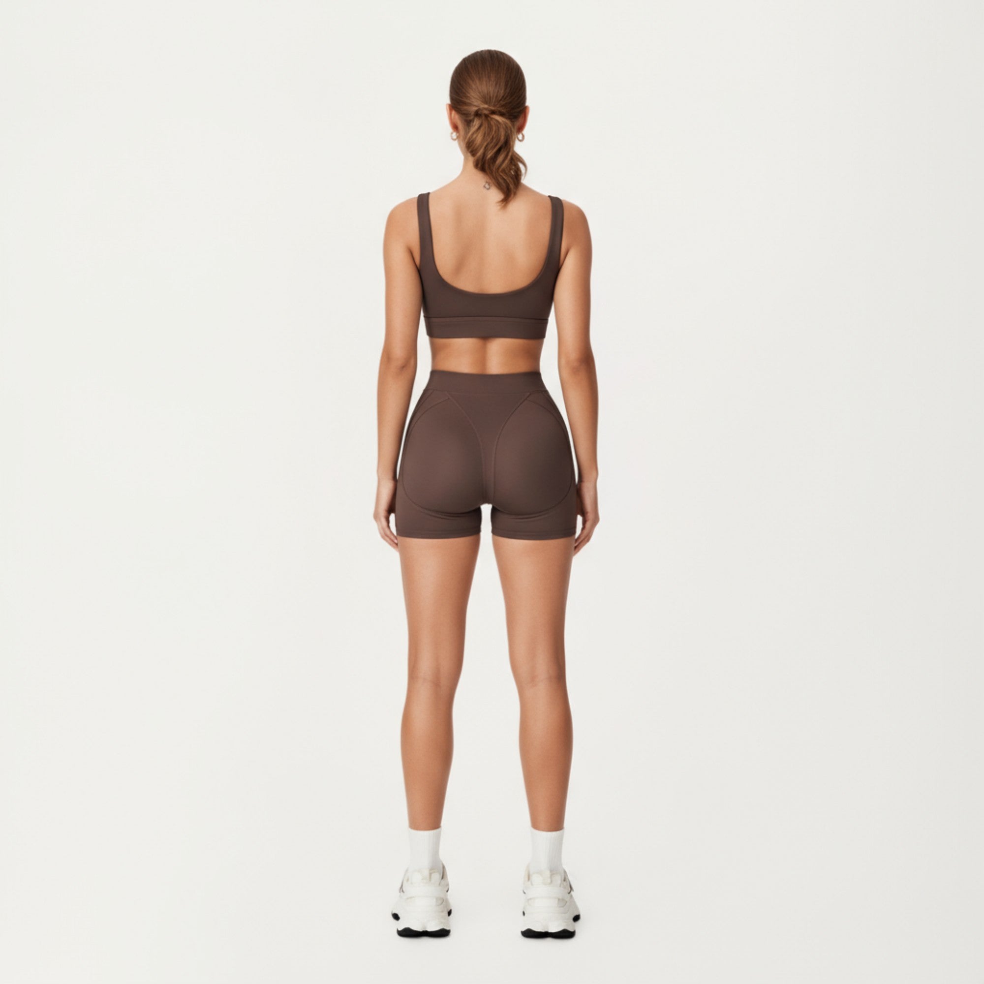 Anna-Kaci Active Women's High Waist Seam Detailed Active Shorts with Supportive Stretch Fabric and Flattering Fit
