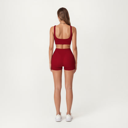 Anna-Kaci Active Women's High Waist Seam Detailed Active Shorts with Supportive Stretch Fabric and Flattering Fit